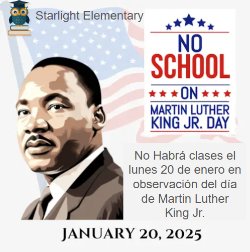 Martin Luther King J. Day - No School